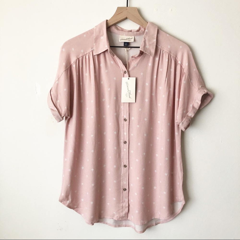 NWT Universal Thread Blush Pink Button Down